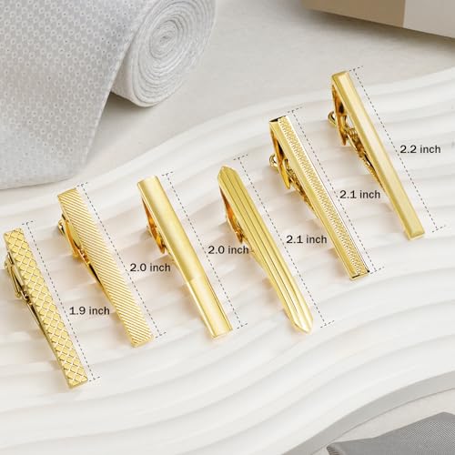 4Pairs Tie Clip Tie Bar and Tie Pin Clip for Regular Ties and Skinny Tie, Unique Tie Clip Tie Clasp Mens Suitable for Wedding Anniversary Business Professional and Best Gifts4
