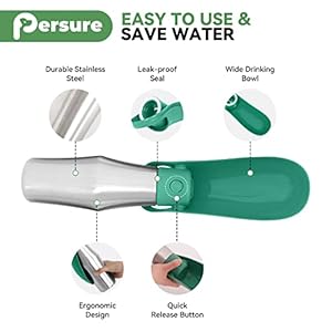 Dogwaterbottleportabledogwaterbottledispenser27ozstainlesssteelleakproofwaterbottlefordogsonthegoperfectfortravelwalkinghikingandoutdooractivitiesgreen Urban Country Home Decor Dog water bottle portable dog water bottle dispenser 27 oz stainless steel leak proof water bottle for dogs on the go perfect for travel walking hiking and outdoor activities green urban country home decor