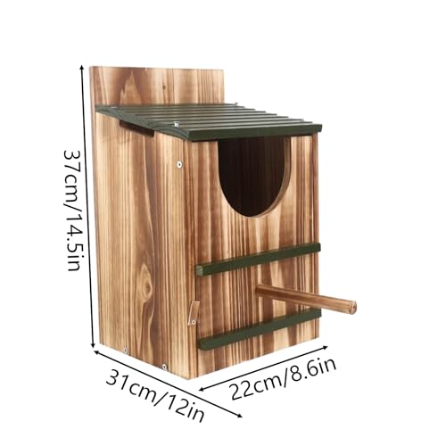 Nichoir à chouettes d'extérieur de qualité en bois authentique - 6