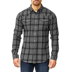 Indicode Heren Altin geruit flanelhemd met 2 borstzakken, 100% katoen | Regular Fit lange mouwen herenhemd ton-sur-ton…