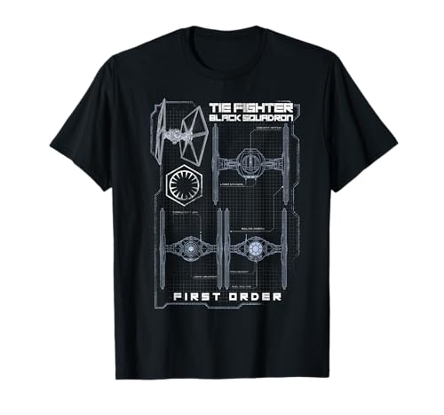 T-Shirt Star Wars Tie Fighter First Order en coton de qualité supérieure aux finitions soignées