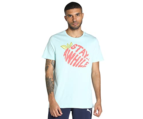 Image of Puma Solid Cotton Regular Fit Mens Casual T-Shirt