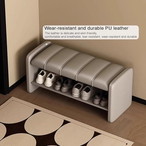 Rangement élégant pour entrée : banc à chaussures design moderne - 4
