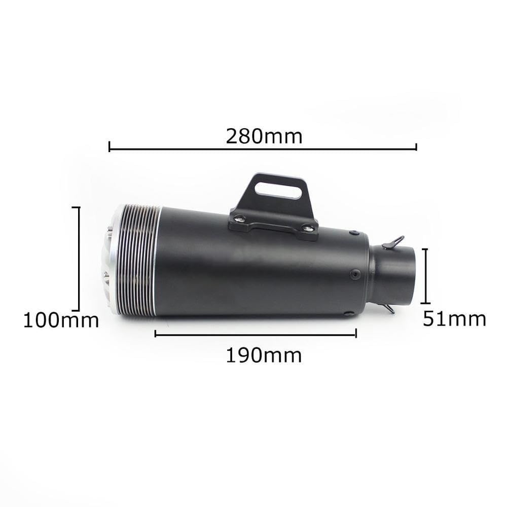 motocyklowy wydech Uniwersalna Rura Wydechowa Motocykla 51mm Zmodyfikowana Super Pułapka Pasująca Do Vulcan 650S MT09 RC390 R6(E1)
