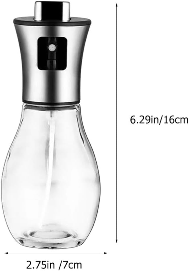 ULTECHNOVO 2pcs Oil Sprayer Glass Stainless Bottle 200ml Steel for Grilling