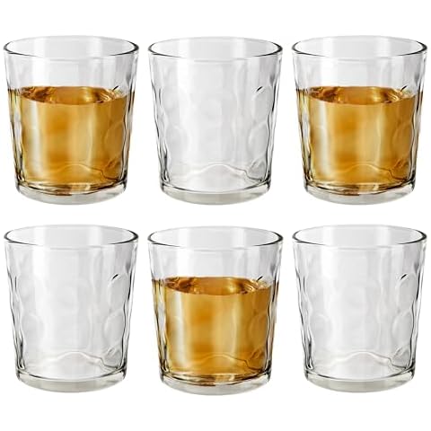 HOMESHOPA 6 Pack Clear Whisky Cocktail Tumblers Cover