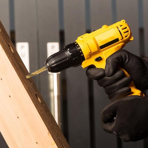 MISIQIMA 6 teilig Gewindeschneider Set, HSS Gewindebohrer Set M3 M4 M5 M6 M8 M10, 1/4 Zoll Metrischer Sechskantschaft Maschinengewindebohrer für Holz, Metall und Kunststoff