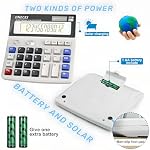 Standard Function Handheld Electronics Desktop Business Calculators, Big Button 12 Digit Large LCD Display, Solar Battery Dual Power,Handheld for Daily and Basic Office