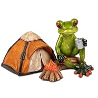 formano Grappige kikkers skater 16 cm figuur decoratie handbeschilderd kunststeen kaartspel kikker kikker groep