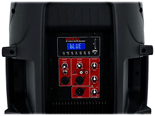 (2) Rockville Bpa15 15" Professional Powered 800 Watt Dj Pa Speakers W Bluetooth #TOP3