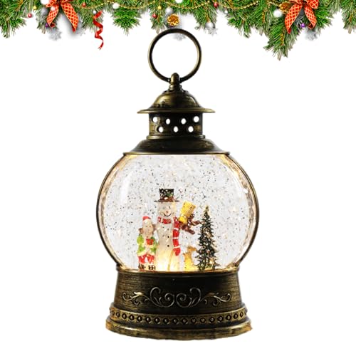 Bola de nieve musical navideña y globo de agua con USB para decoración de dormitorio 2