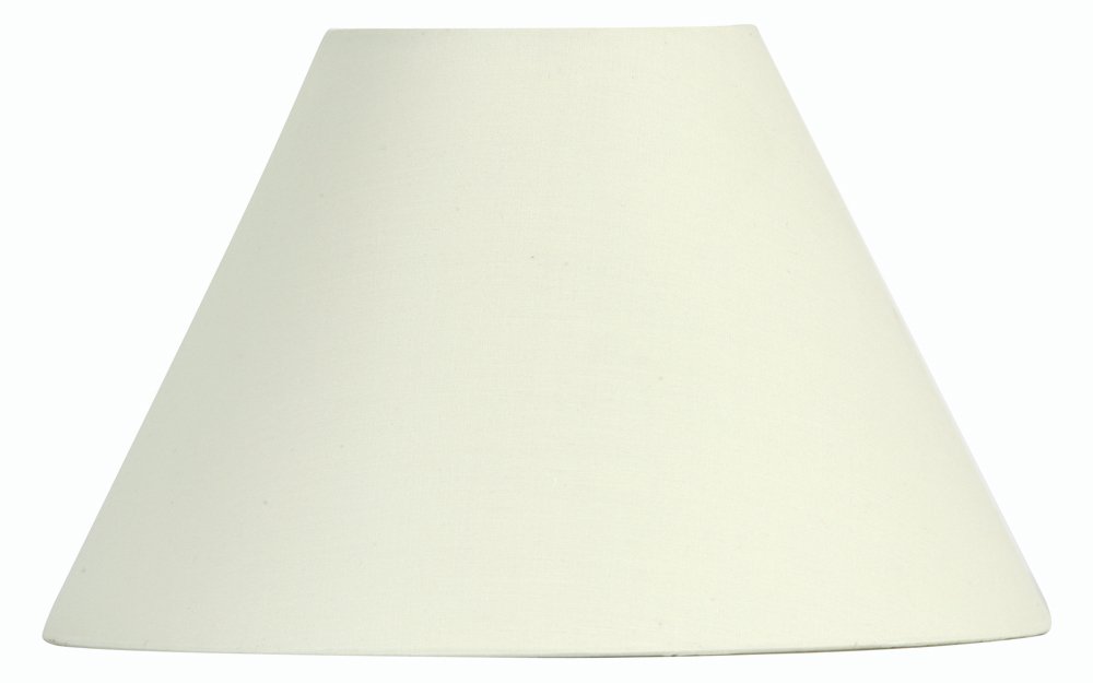 Oaks Lighting S501/8 CREAM Cotton Coolie Shade, 8-inch, Cream