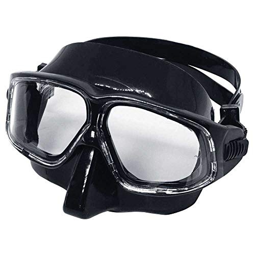 Spetton Apnea Masks Diving Goggles, Adults, Unisex, Black (Black), One Size
