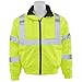 ERB 62435 W510 ANSI Class 3 3-in-1 Bomber Jacket, Lime, Large