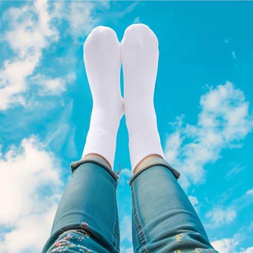 Image of Eurzom 10 Pairs Socks Womens Crew Elastic Ankle Length Cotton Socks Aesthetic Cute Lightweight Low Cut Gifts for Women
