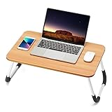 Ruxury Folding Lap Desk Laptop Stand Bed Desk Table Tray, Breakfast Serving Tray, Portable & Lightwe