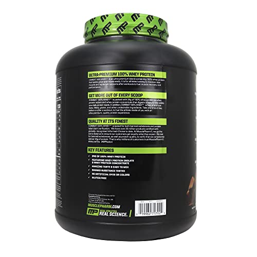 MusclePharm Combat 100% Whey, Muscle-Building Whey Protein Powder, Chocolate Milk, 5 Pounds, 67 Servings - Image 3