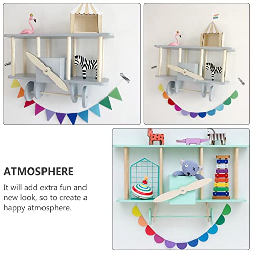 ORFOFE 4 pcs Rainbow Room for Party Bunting Adornment Door Nursery Supplies Garland Pennant Decorati