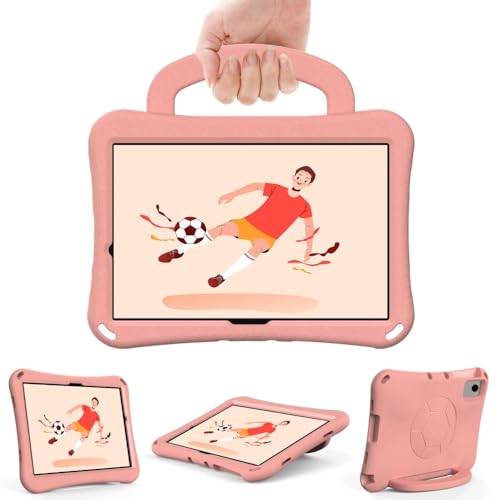 Protection Samsung Galaxy Tab A11 Plus 5G housse silicone rigide rose clair avec poignée enfant
