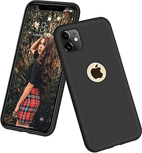 Image of Mobile Back Cover Case for iPhone 11 (6.1 inch), A2221, A2111 (Silicone Case|CameraProtection|Black SC1510)