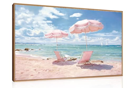Toile murale encadrée de style ferme côtière pour salon et chambre
