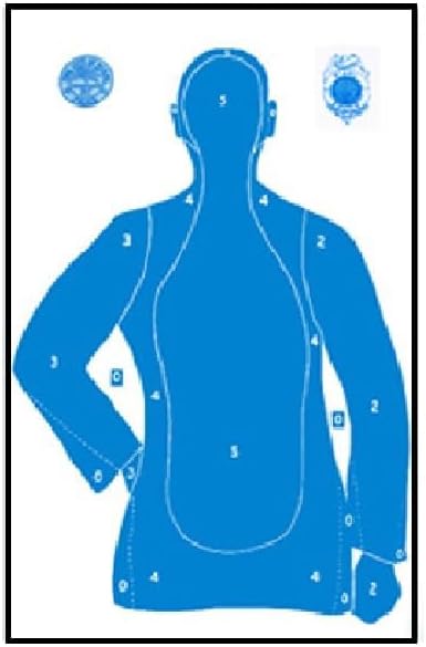 Miami-Dade (FL) PD Standard B-21E Qualification Target Designed for Miami Police Dept BlueSize: 23" x 35"