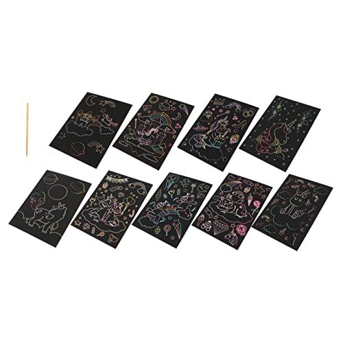 BCOATH Scratch Paper Kit for Kids 1 Set of DIY Scratch Off Cards Educational Art Supplies Safe Fun