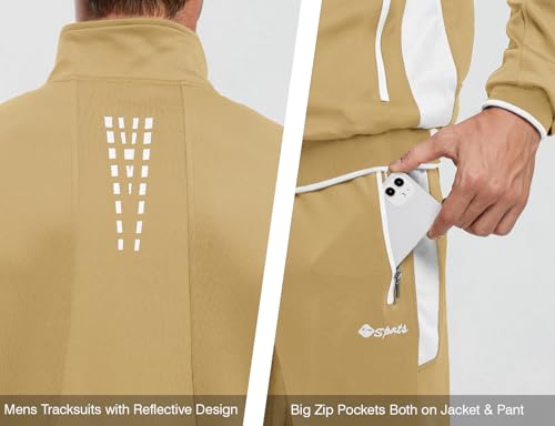 Image of TBMPOY Men's Tracksuit Athletic Sports Casual Full Zip Sweatsuit