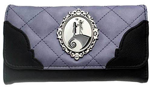 EC Trading Nightmare Before Christmas Jack & Sally Purple & Black Hand Purse Clutch Wallet