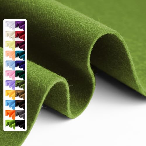 Image of Sage Green Soft Felt Sheet, 36 inch x 36 inch, 1.6mm Thick Acrylic Felt Fabric | Premium Craft Felt for Sewing, DIY Projects, Decorations, Art, and School Projects