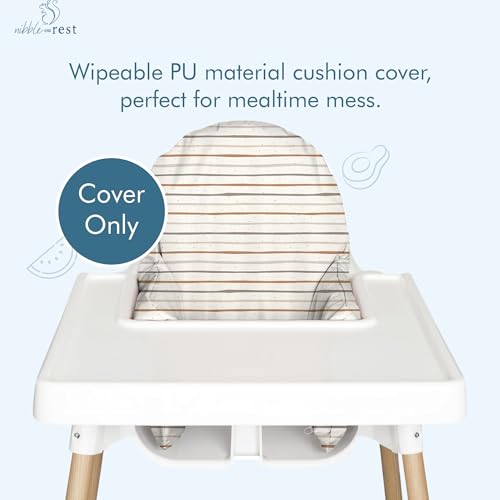 Image of Nibble and Rest Highchair Insert Cover, Compatible for IKEA Antilop Highchair, High Chair Accessories Stain-Proof and Wipeable Insert Cover (Cushion NOT Included)(Bohostripe)