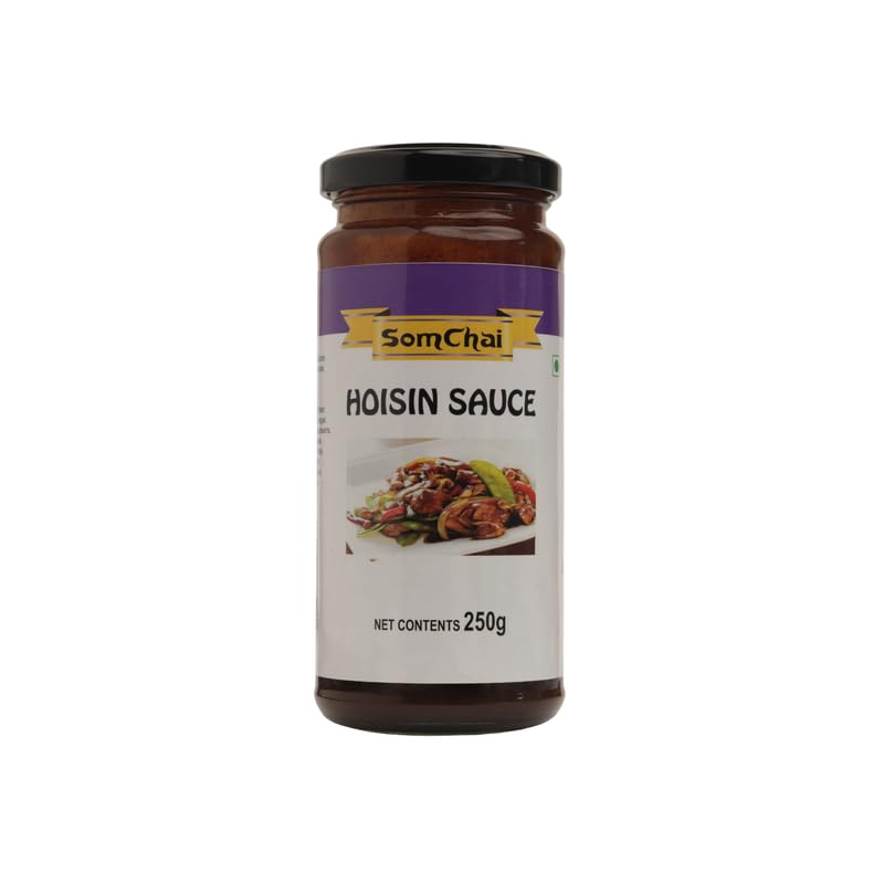 Somchai Hoisin Sauce Use As Ingredient Or Condiment For meals | Spicy & Tasty Paste| Vegetarian (Pack of 1, 250gm)