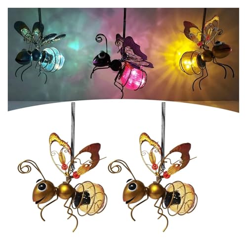 Luz solar decorativa de abeja, luces de decoración de jardín al aire libre, luz solar LED para exteriores, luces de abeja, decoración solar de jardín (1)