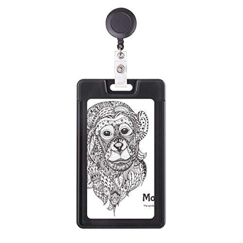 Porte-badge rétractable singe anti-perte de carte de pointage pour le bureau