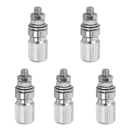 STOBAZA Lot de 5 Connecteurs de Borne de Haut-Parleur M5 X 33 MM en Cuivre Fiches de Câble D’Enceinte Banane Connecteurs pour Câbles Audio Accessoires Industriels pour Installation