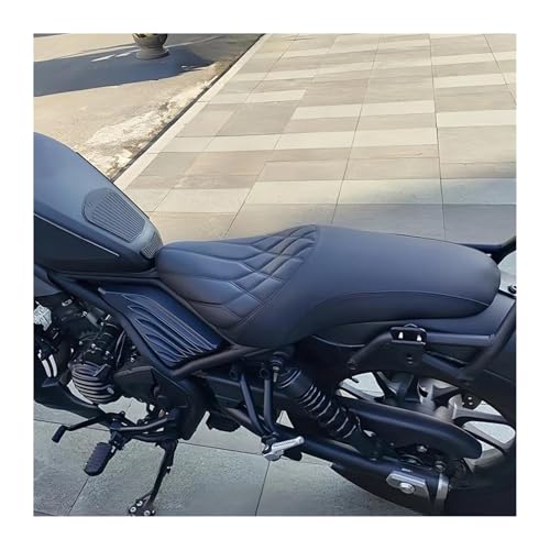 Cojín pasajero trasero Rebel CM500 CM300 asiento moto negro brillante 3