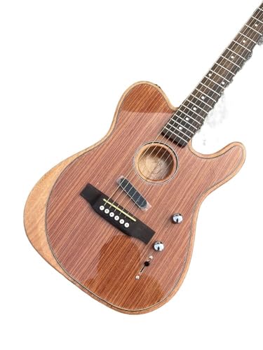 Guitare électrique haute demi-creuse en épicéa pour une résonance claire