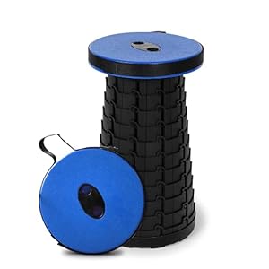 Draagbare telescopische kruk, Opgewaardeerde vouwkruk, Verstelbare hoogte Camping Kruk Draagbaar, Lichtgewicht Outdoor Camp Seat voor Camping, Vissen, Wandelen, Reizen