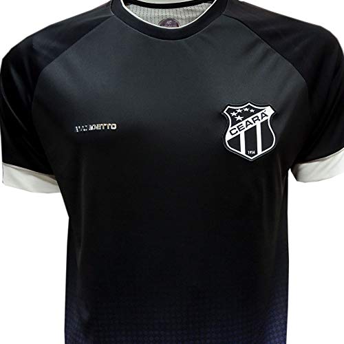 Camisa Masculina Licenciada Design Exclusivo Preta Roxo Time Ceará Futebol Clube (P)