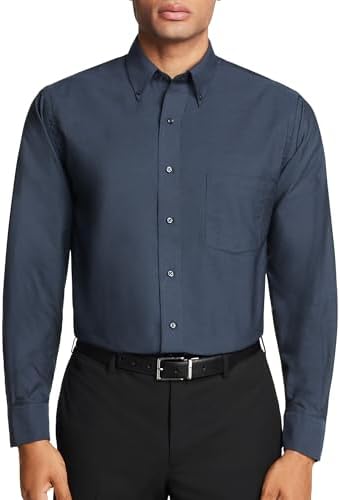 Van Heusen Erkek Elbise Gömlek Standart Kesim Oxford Düz Düğmeli Yaka,