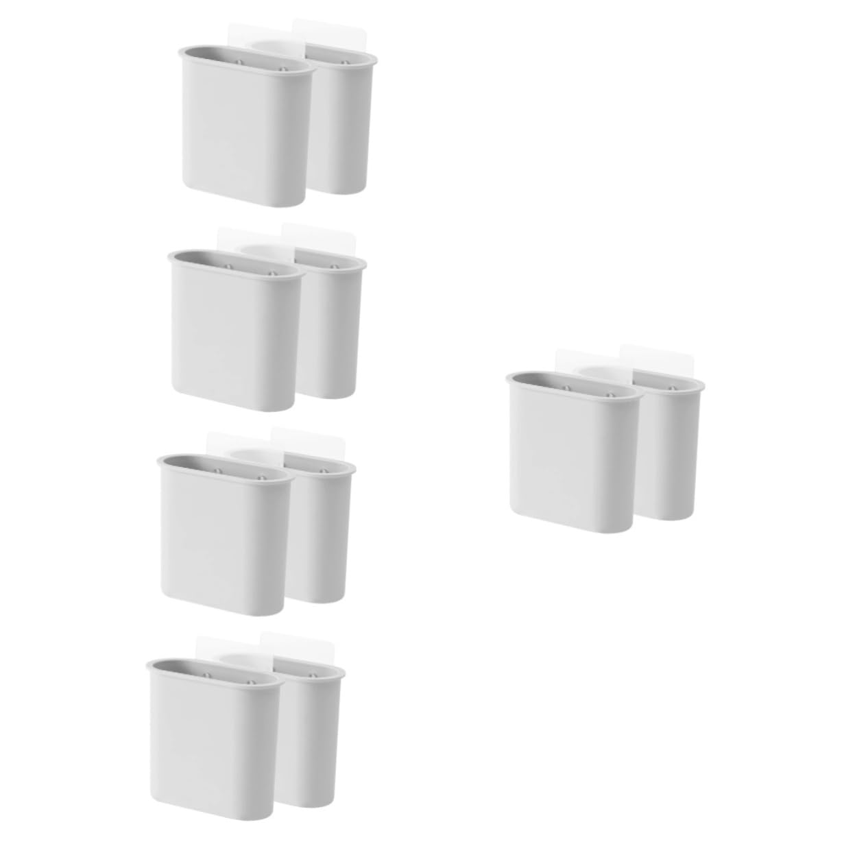 Cabilock 5 Series Soporte para Cepillos De Ganchos para El Baño Organizadores Dispensador De Pared Organizador De Baño De Montaje En Pared El Plastico 2 Piezas X 5
