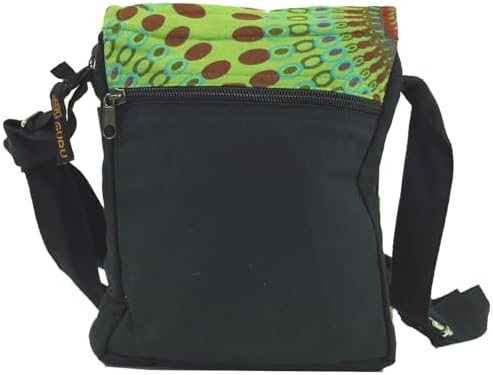 Sac Bandoulière Hippie En Coton - Petit Sac Goa Vert Mainlevée Pour Homme Et Femme