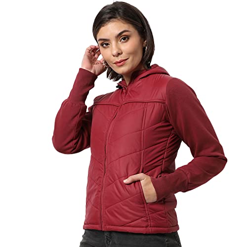 Image of PINACOLADA Women's Puffer Regular Fit Bomber Jacket For Winter Wear | Standing Collar | Full Sleeve | Zipper | Casual Jacket For Woman & Girl | Western Stylish Jacket For Women