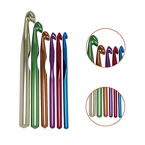Image of Yarniss Large Aluminum Crochet Hooks Set 7mm, 8mm, 9mm,10mm, 12mm, 15mm
