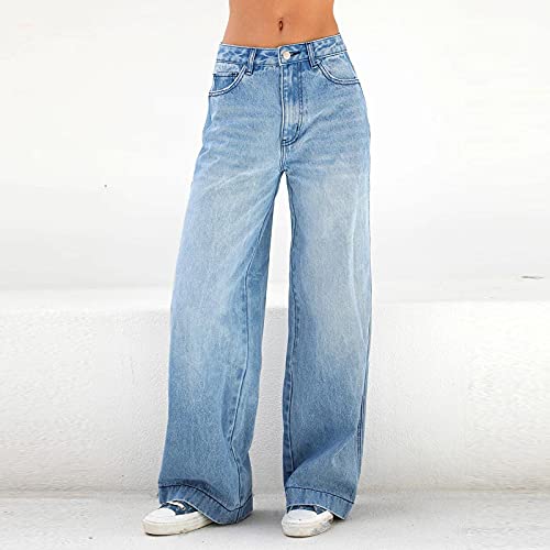 SMIDOW Women's High Waisted Flare Jeans with Belt Bootcut Stretchy Denim Pants Full Length Wide-Leg Denim Pants2