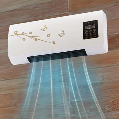 Genérico Aire Acondicionado Split Portátil, 2 En 1 Climatizador de Pared Con Frío/calor, Aire Acondicionado Pared Sin Unidad Exterior, 1200W, Control Remoto Y Temporizador - imagen 3
