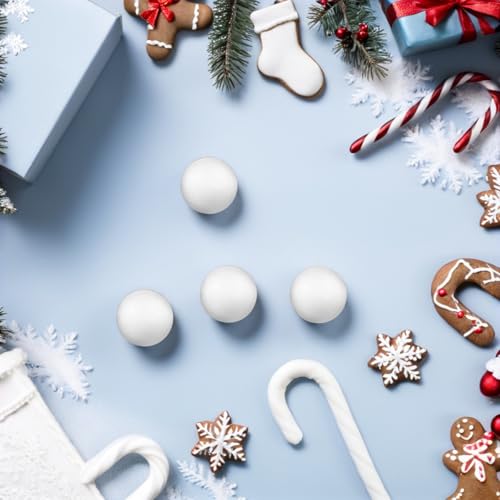 Boules mousse blanches lisses pour décors de mariage et fêtes - 7