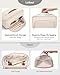 Lotour Makeup Bag Organizer Travel Cosmetic Bag, Large Capacity Skincare Bag for Women Girls, Portable Pouch Open Flat Toiletry Bag for Travel Essentials Toiletries Accessories