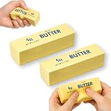 POP lina Butter Squishy, 2 Stück Squishy Butter, Lustiges Buttersticks Quetschspielzeug für Erwachsene, Party Geburtstage Geschenke Dekoration (13cm)