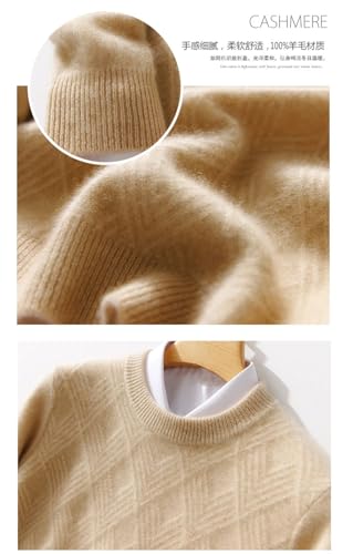 Hamthuit Men Round Neck Sweater Men's Slim Fit Long Sleeve Sweater Knitted Warm Sweater Casual Thick Knitwear Sweater4